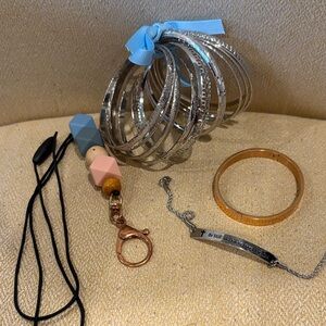 Silver and Gold Bracelet Set